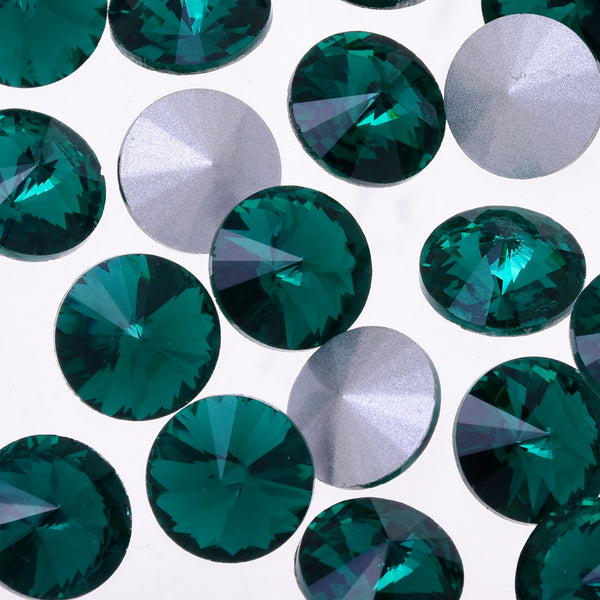 10mm Pointed Back High Quality Rhinestone Round point crystal Rhinestone Crystal Wedding Accessories green 50pcs 10181753