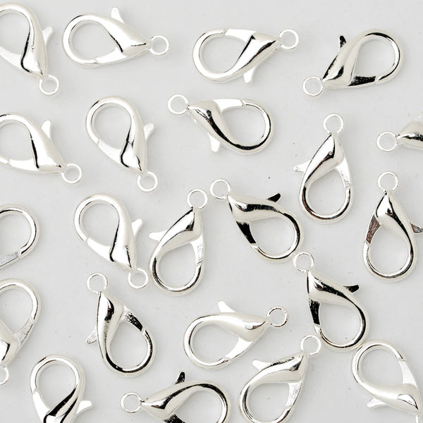 21mm Alloy Lobster Clasps Fastener Hooks Jewellery-making,silver 50pcs