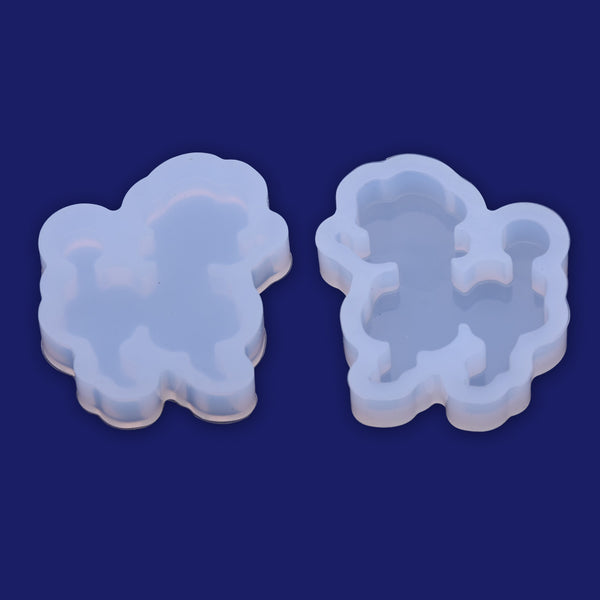 1 pcs Crystal silicone mold pendant  31*35*7 Jewellery Making  Cabochons for earrings pendant Resin Silicone Mould  Poodle shape