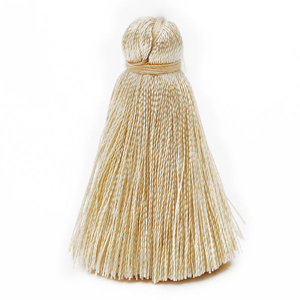 4cm Silky Tassels,Beige Handmade Long Jewelry Tassels,Fashion Mala Necklace Tassels, 20pcs/lot