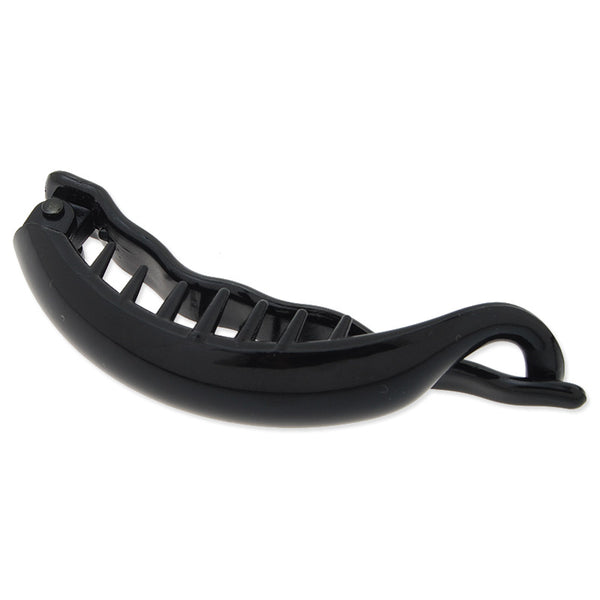 78mm Blank Black Plastic Hair Claw with scure extra Teeth.Ponytail Holder Style,20pieces/lot