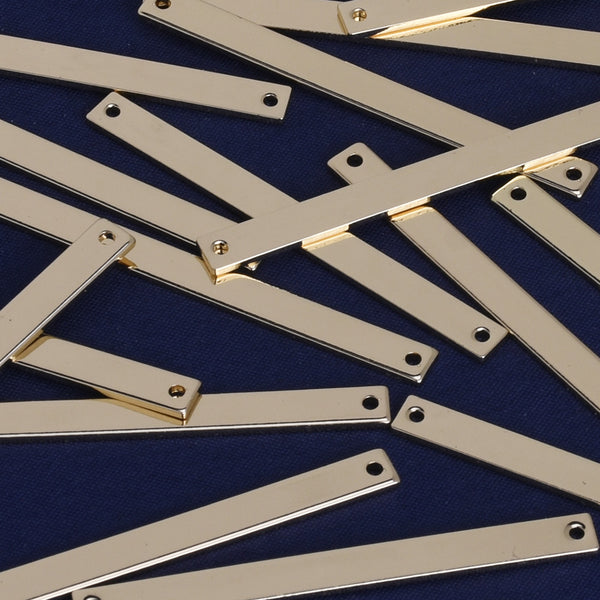 2"*1/8" Brass Stamping Blank Bar Ready to Stamp Bar Blanks Engraveable Craft Supplies 18 Gauges plated gold 10pcs