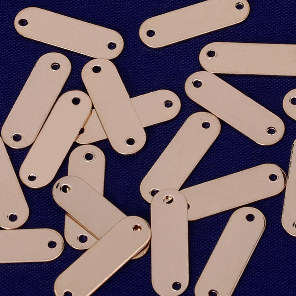 About 5*16MM tibetara® Brass stamping blanks Personalized bar custom cuff bracelet engraved jewelry wholesale plated kc gold 20pcs