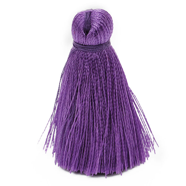 4cm Silky Tassels,Purple  Handmade Long Jewelry Tassels,Fashion Mala Necklace Tassels, 20pcs/lot
