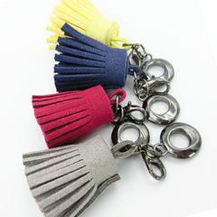 3CM Fiber Tassel Artificial Leather Tassel Fringe Tassels cute fat tassel DIY jewelry Accessories Pendent Charms Findings gray 10pcs