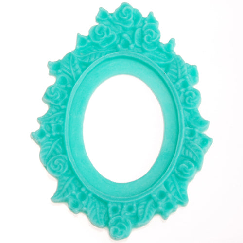 30*40MM Oval Resin cameo setting,Pink green;for 30*40mm Cabochon/Picture/Cameo;sold 20pcs per pkg