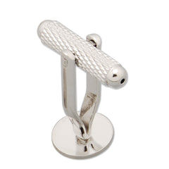 10MM Imitation Rhodium  Plated Flat Cufflink Blanks with a 10mm Glue Pad