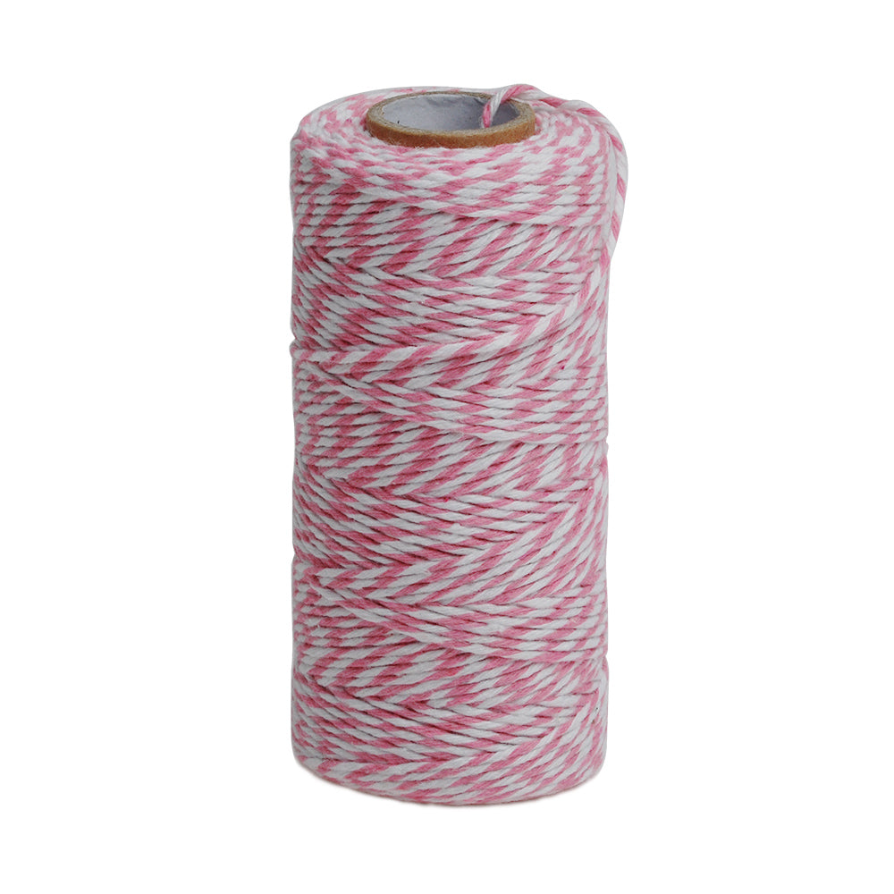 Pink Cotton Baker's Twine2 Ply(100 Yards/spool),Colored Cotton Yarn,Cotton Bakers Twine DIY Twine,sold 1 Pcs/lot