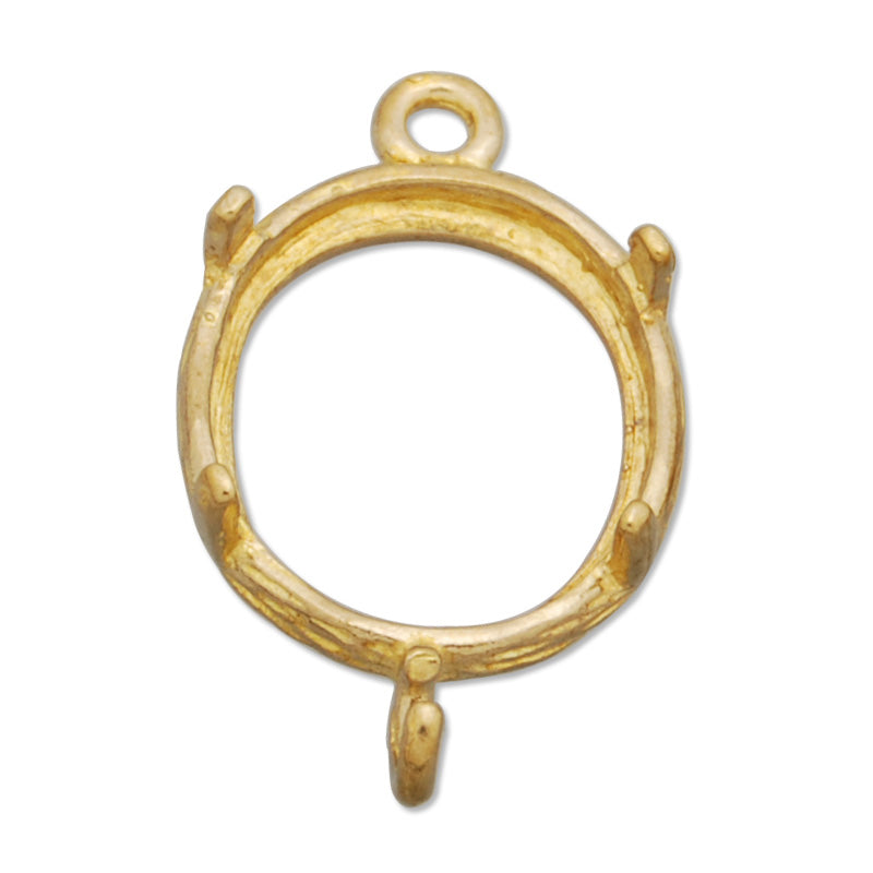 12*10MM Oval Brass Gemstone Bezel with hook,Raw Brass,charms links,sold 20pcs per lot