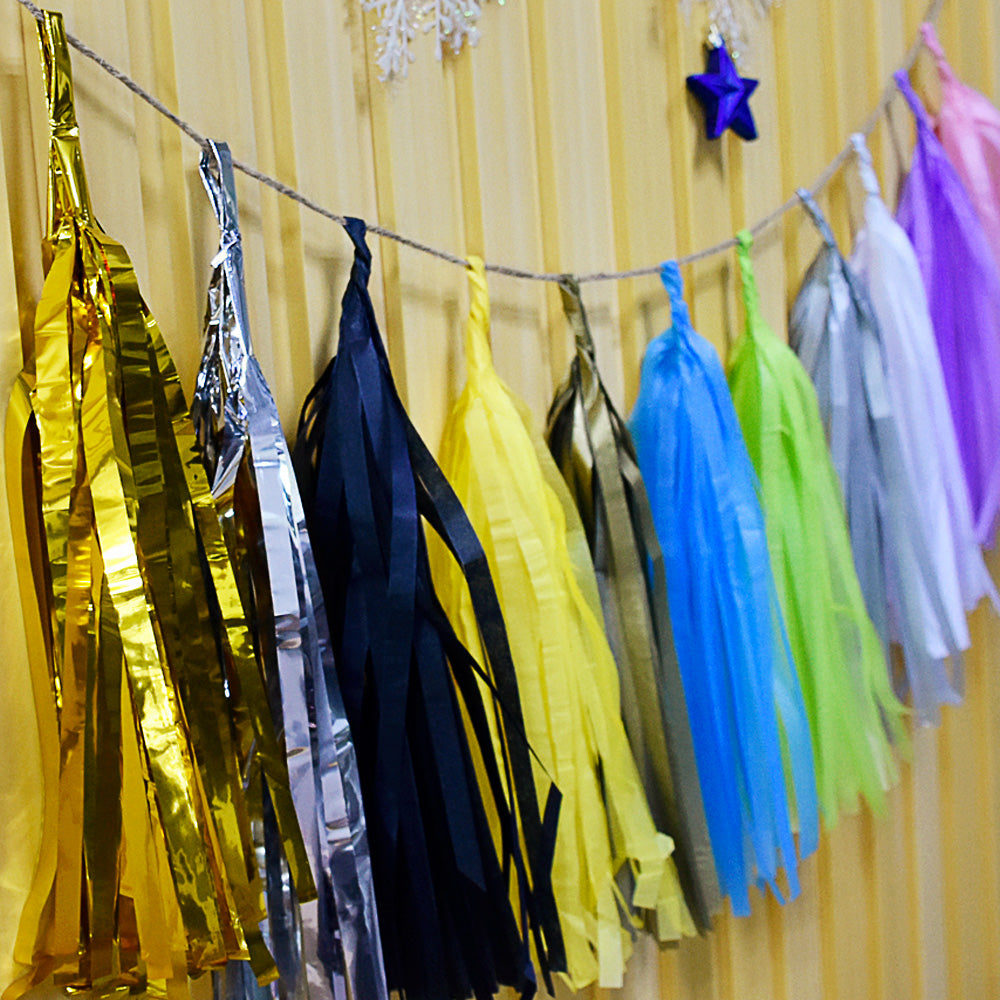 Paper Tassel Assembled or DIY Tassel Garland Wedding Photo Backdrop Birthday Party Decorations 12