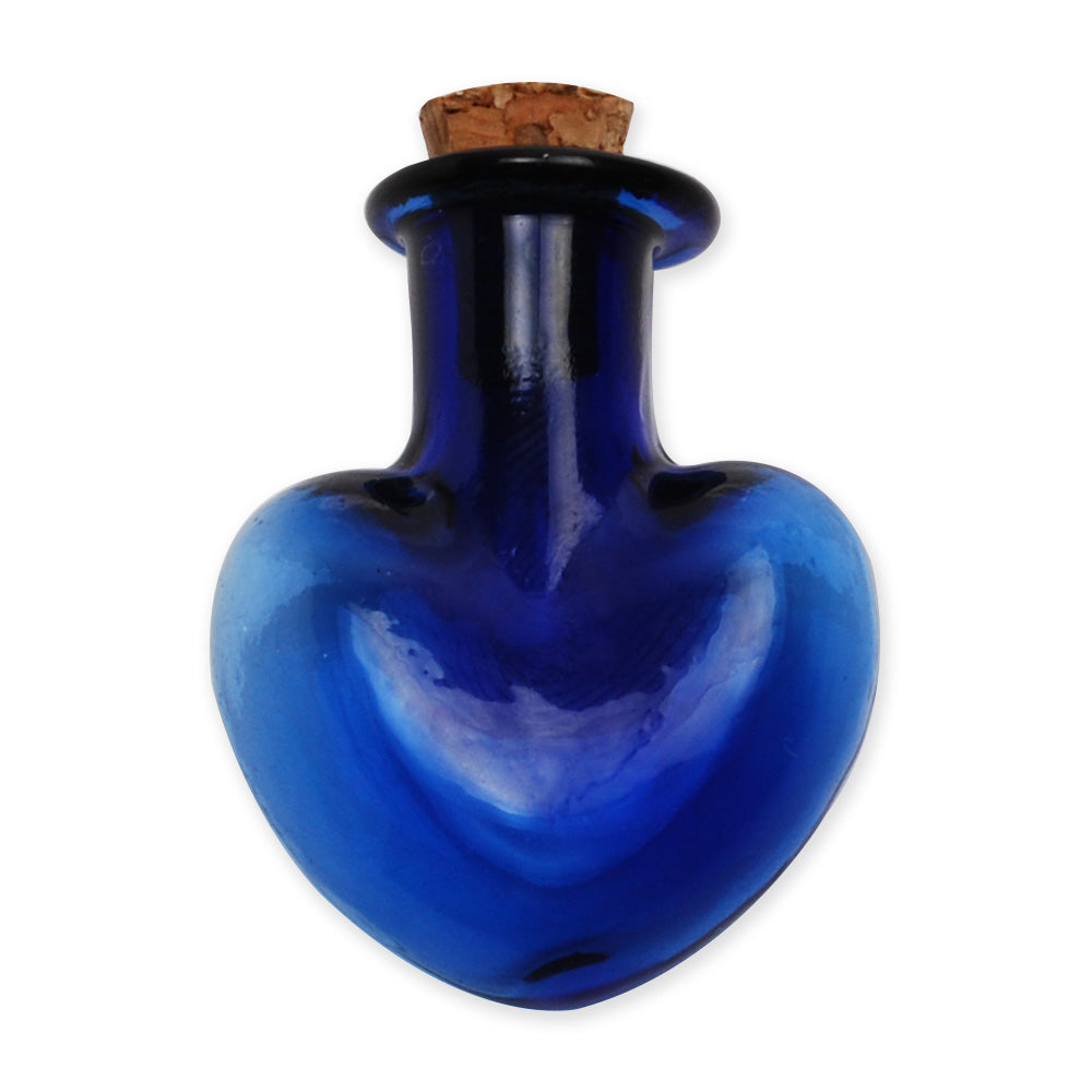 22 * 25mm Heart shaped Sapphire Blue wishing bottle,small glass bottles with cork,glass jar,tiny corked bottle,empty glass bottles,10pcs/lots