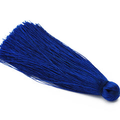 8cm Silky Tassels,Korea Handmade Long Jewelry Tassels,Sapphire blue Fashion Mala Necklace Tassels, 20pcs/lot