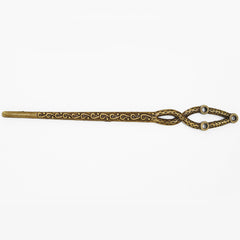 10PC antique bronze metal hair stick pins filigree stamping hole diy hair pin jewelry accessory 130x32mm