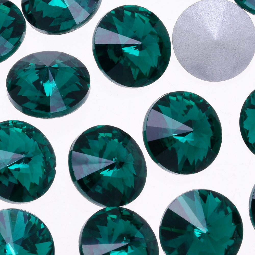 16mm High Quality Glass Rhinestones Round Jewelry Stones Satellite stone Pointed Back  green 50pcs 10182053
