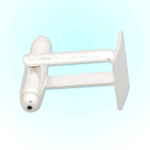 10*10MM Cufflink Blanks with a 10mm Pad,Square,Silver,sold 20pcs per lot