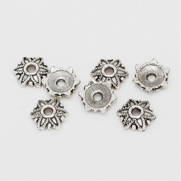 8mm Buddhism Bead Caps,Antique Silver Charm Beads Caps,DIY Jewelry Findings,sold 100pcs/lot