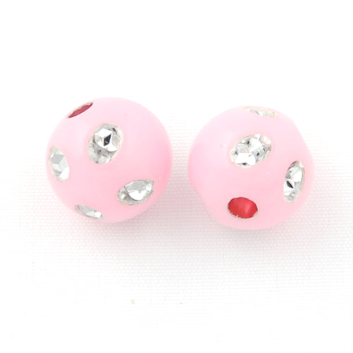 8 MM Plastic Beads with diamond,Sold per pkg of 2400 PCS