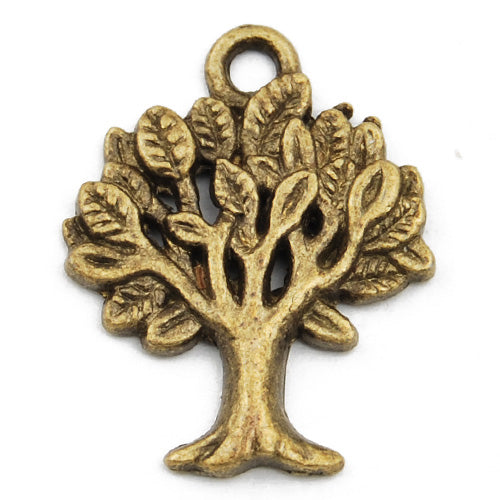 21*17mm Vintage antique bronze Zinc alloy Charms,tree,sold 200 pcs per pkg