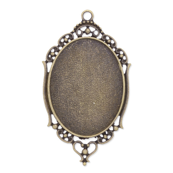 30x40mm(inside) Oval Pendant trays,zinc alloy filled,Antique bronze plated,20pcs/lot