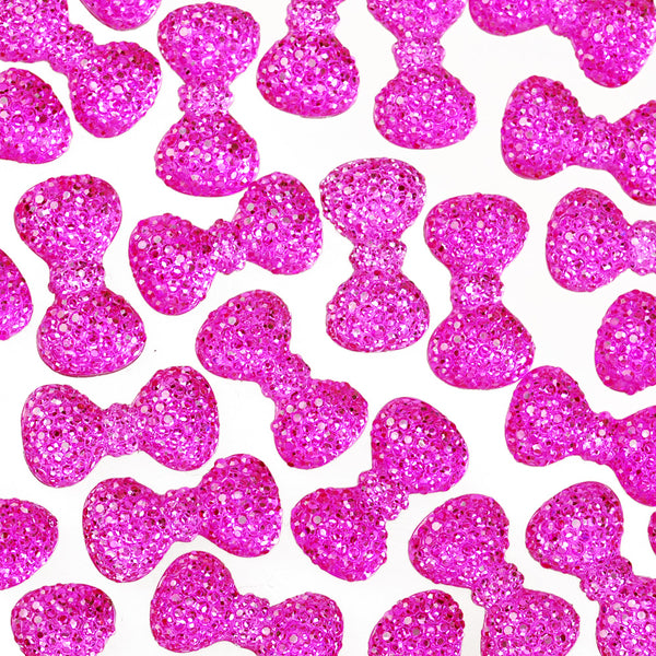 100 Cherry Red Bow Tie Druzy Cabochons Kawaii Cabochons Resin Flat Back Faceted DIY Jewelry Findings 24mm