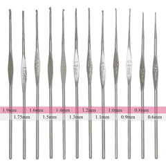 Crochet Gripper,Crochet Starter Set,Crochet Supplies,Stainless Steel,22pcs/set