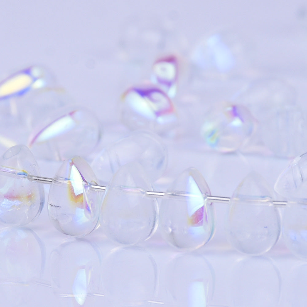 6*9mm Glass Teardrop Beads Czech beads Glass drop Beads Glass Beads Tiny Drops Seed Beads Colorful 50pcs