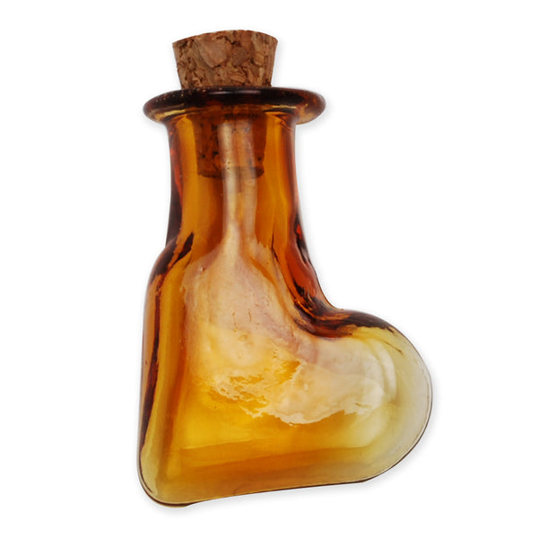 20 * 25mm Slanting Heart shaped Light Coffee wishing bottle,small glass bottles with cork,glass jar,tiny corked bottle,empty glass bottles,10pcs/lots