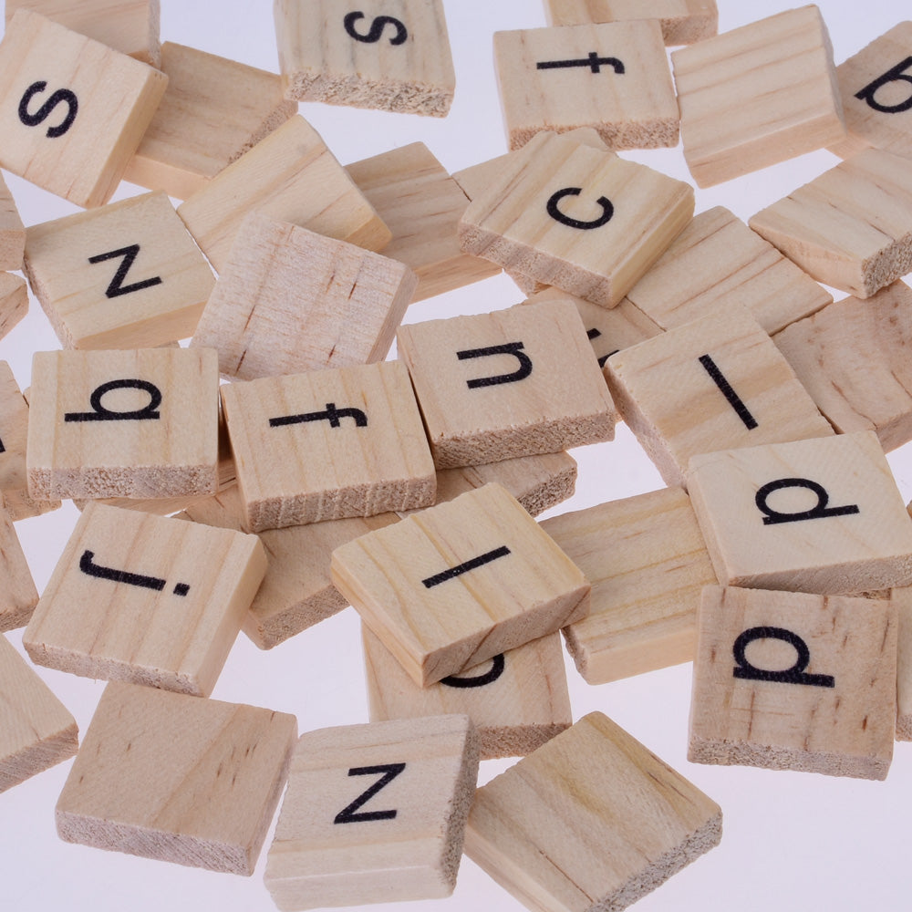 Wooden Scrabble Tiles lowercase letter Scrabble Game diy Jewellery ,18*20mm 100pcs/lot 10169851