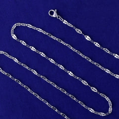0.6*0.3mm link Stainless Steel Chain With Stainless Steel Lobster Claw Clasp Bracelet Chain 20