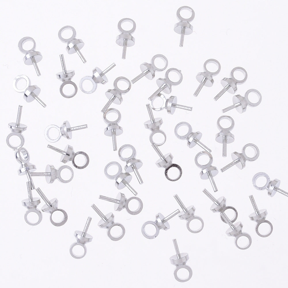 Glass Cover Buckle Glass dome bottles with metal findings 3mm White K Alloy Aperture 1mm,50pcs 10172003