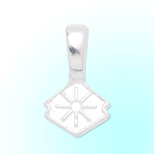 9.5x16mm Vintage Square Bails,Match Glue On Pendant Bails for Jewelry,Zinc Alloy Filled,Silver plated,50pcs/lot