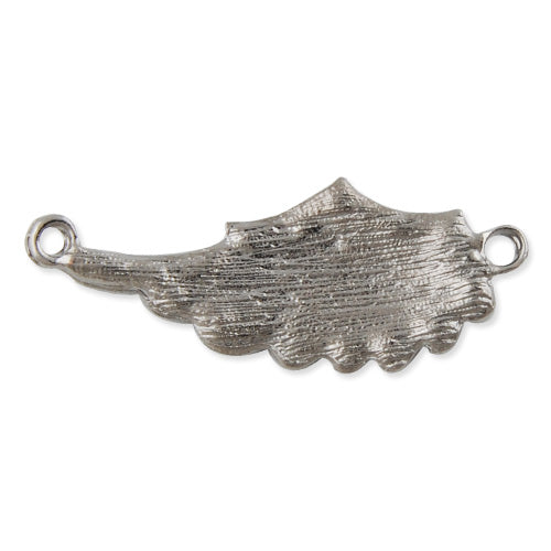 40*15MM Brass Base, Gun Mental Black Plated,Clear Rhinestone,Cute wing Charm,Design Fits Wrist Shape