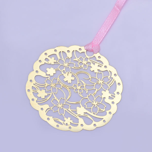 About 45*43mm Personalized Brass Bookmark Gift for Romance Readers cherry blossoms shape Bookmarks 4pcs