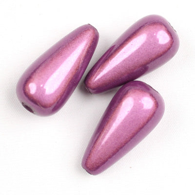 Top Quality 8*15mm Teardrop Miracle Beads,Purple,Sold per pkg of about 1000 Pcs