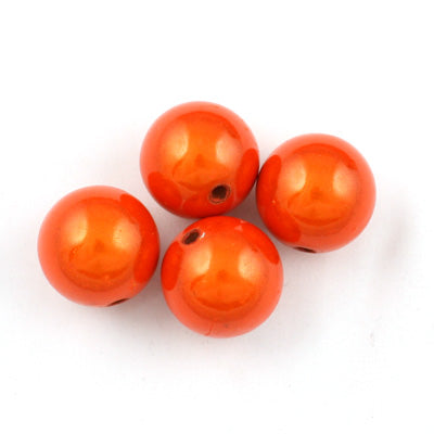 Top Quality 5mm Round Miracle Beads,Orange,Sold per pkg of about 7300 Pcs