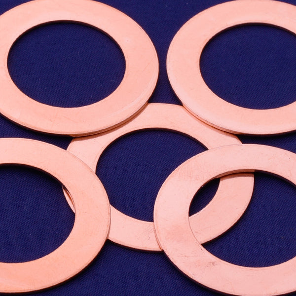 20pcs about 1 5/8" tibetara® Copper Round Washer Stamping supplies Metal Blank Fantastic Shine 18 Gauges