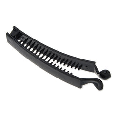98mm Blank Black Shiny Plastic Hair Barrette(Claw) with secure extra Teeth,12mm width,20 Pieces/lot