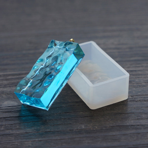 1 pcs Handmade clear silicone mould for resin jewellery ,Cabochons for earrings, pendants, polymer clay,Water Ripple Effect 40x20mm