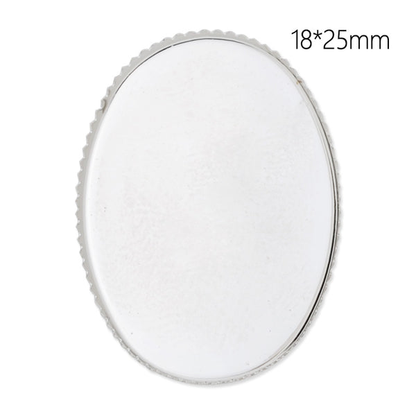 Brooch With 18x25MM Oval Bezel,Nickel plated,brass filled,20pcs/lot