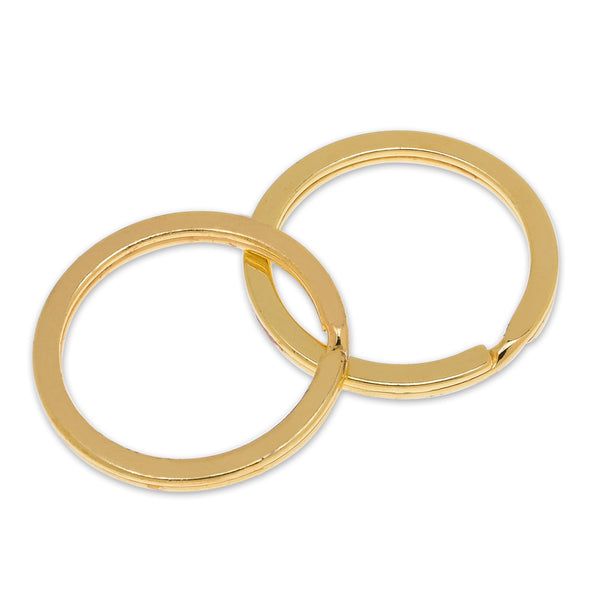 20mm Iron Flat Keychain Ring Clasps Round Keychain Ring Connector Split Ring DIY Key Chain gold 50 pcs 10182904