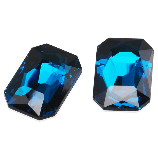 18 * 25mm Rectangular Cabochon Cushion Cut Fancy Crystal Stone,Blue Crystal Faceted Stone,4627,10pcs/lot