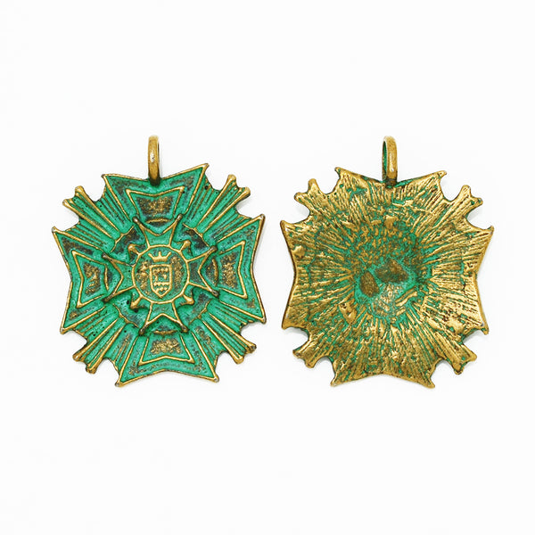 34*28mm Verdigris Patina Pendant,Medal Pendant Charms,Jewelry Findings,Patina Pendant,Thickness 3mm,sold 20pcs/lot