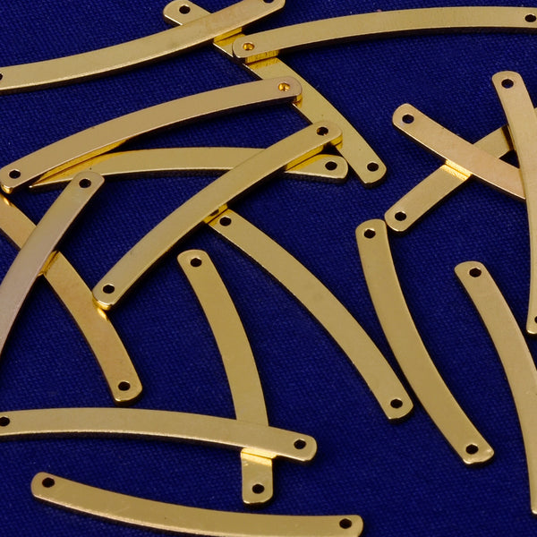 About 27*2mm tibetara® Brass Stamping Blank Bar Ready to Stamp Stamping Bar pendant Name Plated Jewelry Supply plated gold 20pcs