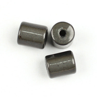 Top Quality 8 x 10 MM Tube Miracle Beads,Smoky Gray,Sold per pkg of about 1100 Pcs