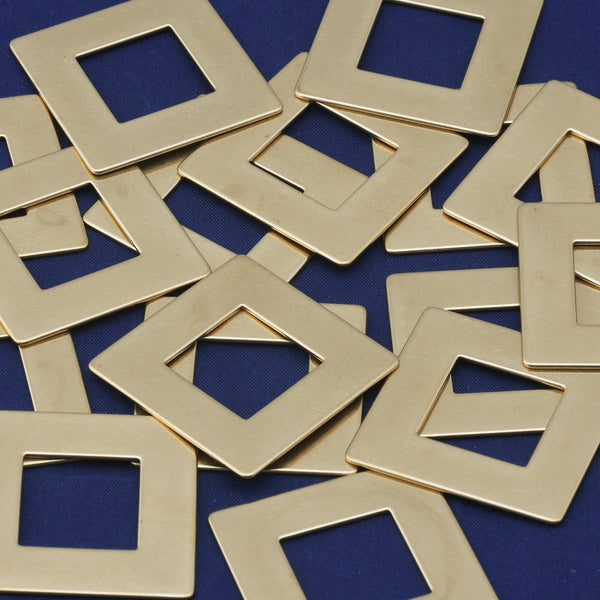 20pcs about 1 1/4" tibetara® Brass Square Washer Stamping Blanks Fantastic Shine18 Gauges  Washer Blanks