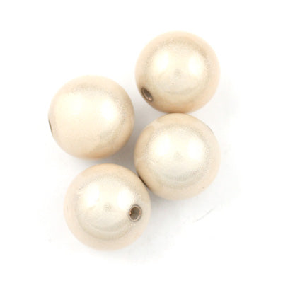 Top Quality 6mm Round Miracle Beads,Cream,Sold per pkg of about 5000 Pcs