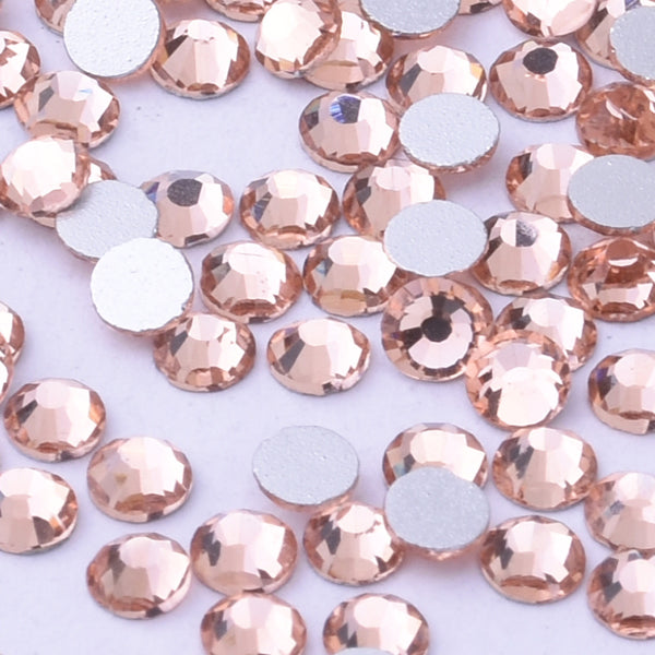 SS12 1440PCS Champagne Non Hot Fix Crystal, Flat Back 3D Rhinestones DIY Phone case Nail art design deco supplies