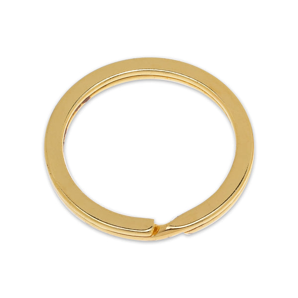 25mm Iron Flat Keychain Ring Clasps Round Keychain Ring Connector Split Ring DIY Key Chain gold 50 pcs 10183104