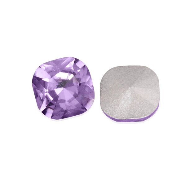 12mm Crystal Fancy Stone,Crystal Purple Square Cabochon Cushion Cut Fancy Crystal Stone,4461,20pcs/lot