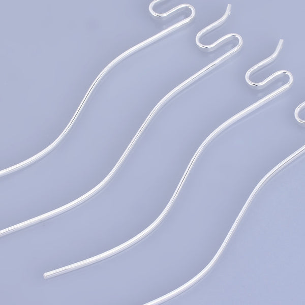 135mm Iron Snake Hair Stick Hair Pin Hair Clip Hair Stick minimalist modern Hair Accessory hair jewelry silver 10pcs
